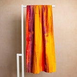 Sunset Orange & Yellow Tie Dye Print Cotton Headwrap