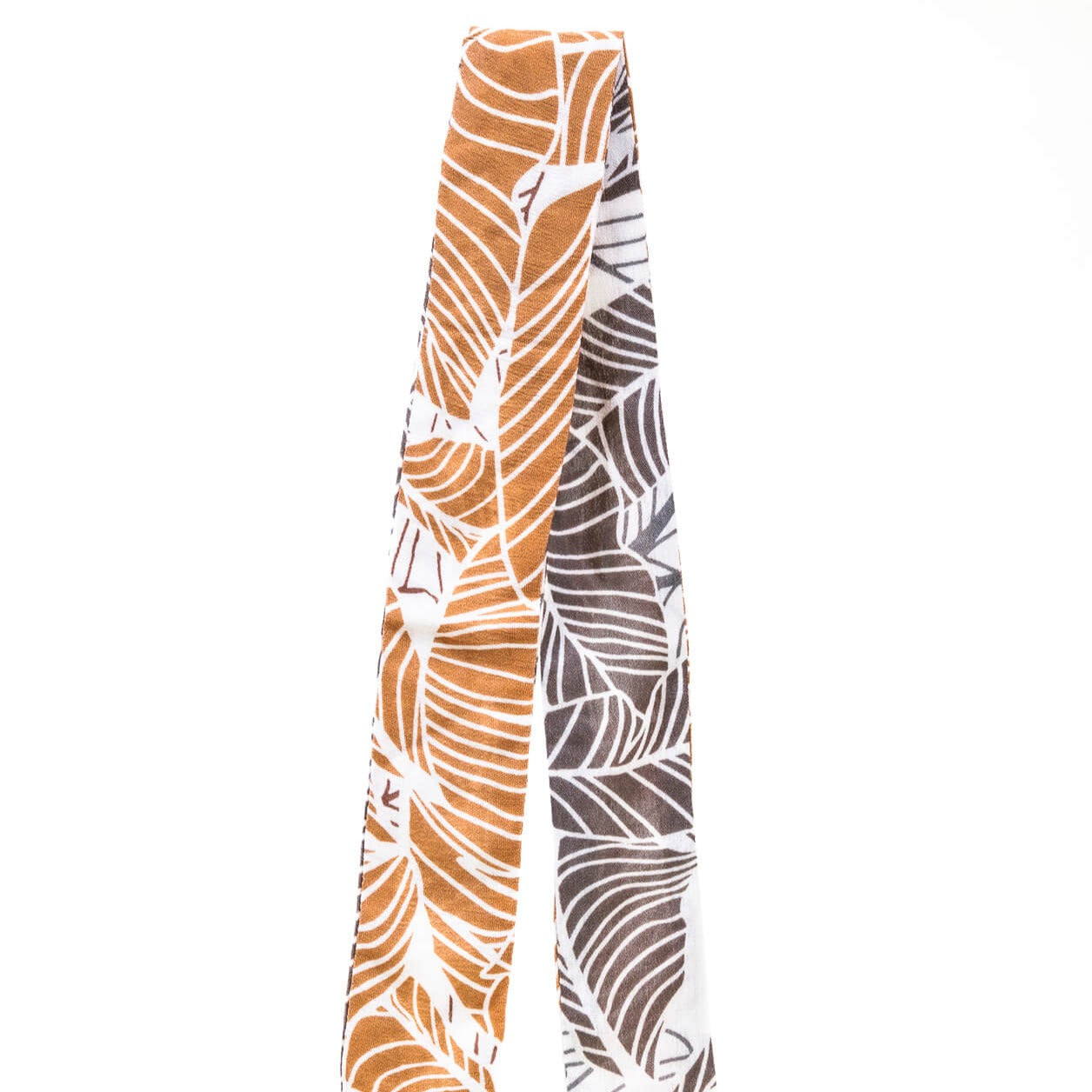 Cay Sandy Orange Palm Leaf Print Double-Sided Headband