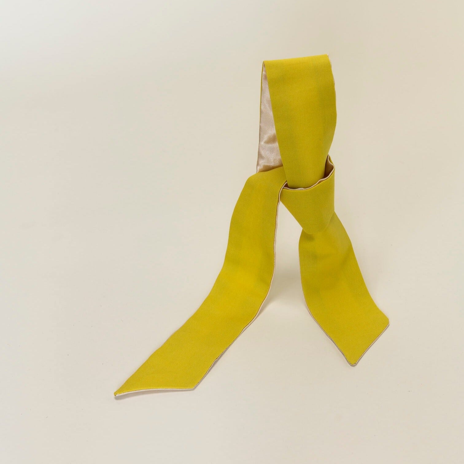 Wasabi Yellowish-Green Satin Lined Tie Headband