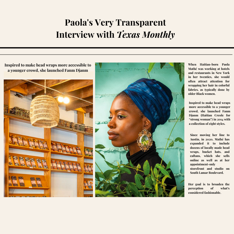 Paola's Very Transparent Interview with Texas Monthly