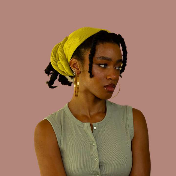 Twisted Back Bun Headwrap Tutorial