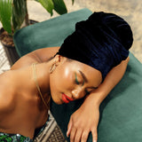 Sapphire Velvet Headwrap