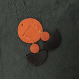 Haiti Design Co. - Black and Brown Leather Earrings Final