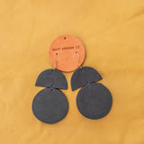 Haiti Design Co. - Black Leather Earrings Final