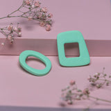 Baked Clay Studio - Josi Mismatched Mint Earrings Final