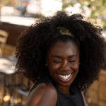 Camo Meil Camouflage & Dark Blue Denim Double-Sided Tie Headband