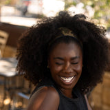 Camo Meil Camouflage & Dark Blue Denim Double-Sided Tie Headband