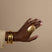 Chaka Oval Hammered Gold-Plated Ring