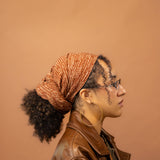 Golden Caramel Rooibos Stripe Rayon Headwrap