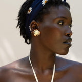 Haiti Design Co - Sunburst Cream Earrings