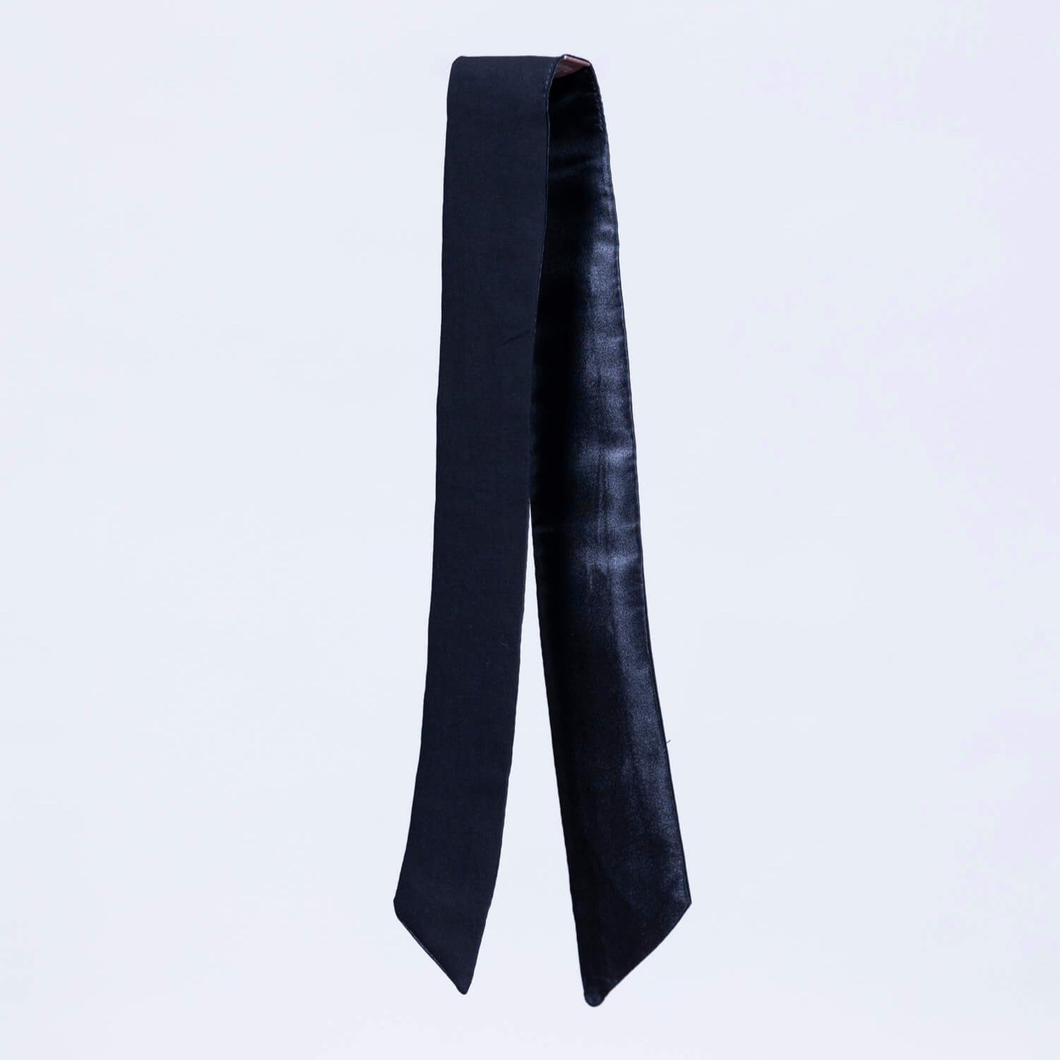 Djon Djon Classic Black Satin Lined Tie Headband