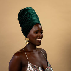 Emerald Green Velvet Headwrap