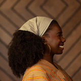 Fèy Forest Green Stripe Cotton Triangle Bandana