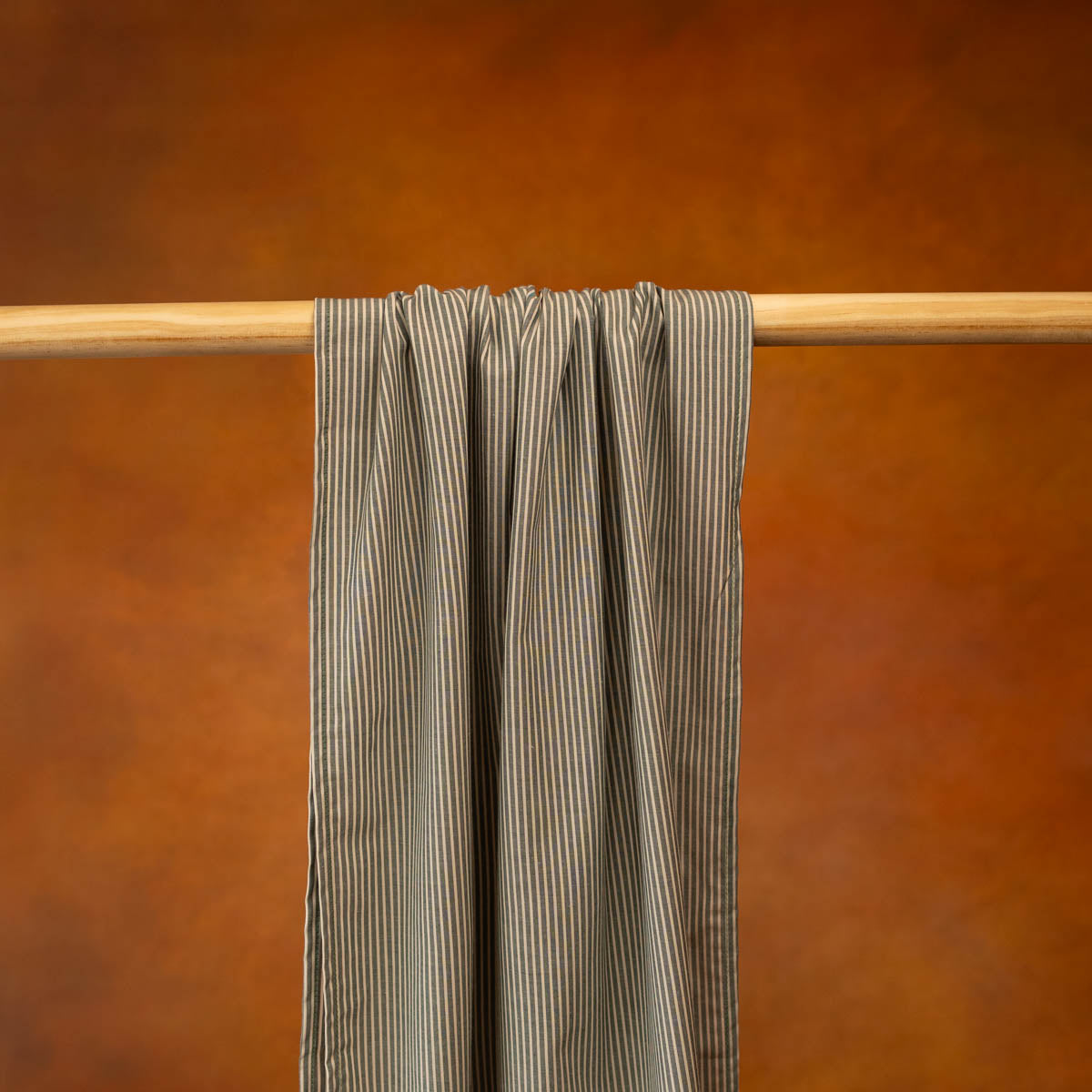 Fèy Forest Green Stripe Cotton Headwrap