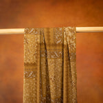 Ginger Oolong Mustard Yellow Paisley Print Rayon Headwrap