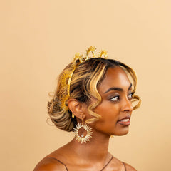 Glo Gold Plated Crown Diadem Headband