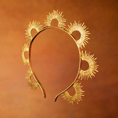 Glo Gold Plated Crown Diadem Headband