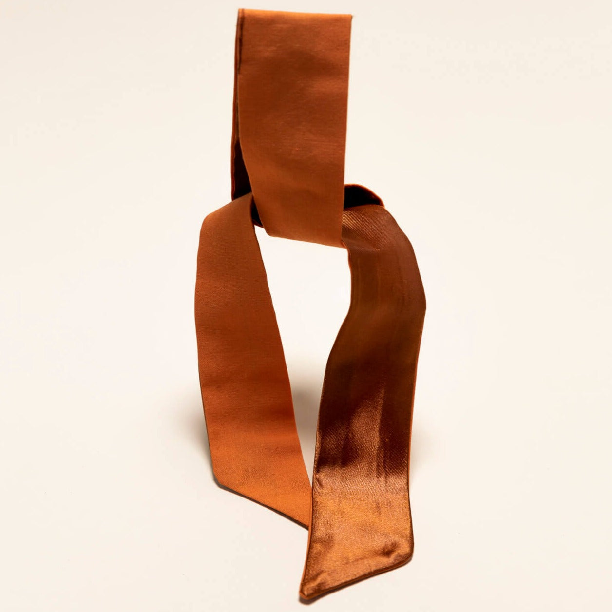 Marmalade Orange Satin Lined Tie Headband