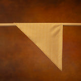 Mayi Moulen Butter Yellow Gingham Cotton Triangle Bandana