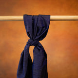 Minuit Deep Navy Blue Silk Evening Headwrap