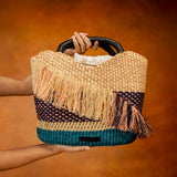 AAKS Oroo Natural Raffia Tote Bag