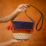 AAKS Pelka Crossbody Raffia Bag