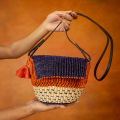 AAKS Pelka Crossbody Raffia Bag