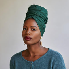 Pine Forest Green Stretch Knit Headwrap