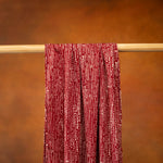 Red Rooibos Spotted Stripe Rayon Headwrap