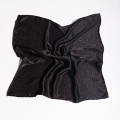 Caviar Black Sand Wash Satin Head Scarf for Hair Protection