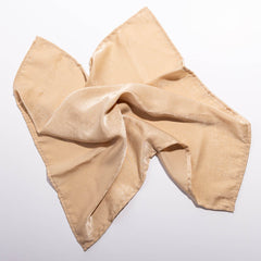 Champagne Tan San Wash Satin Head Scarf