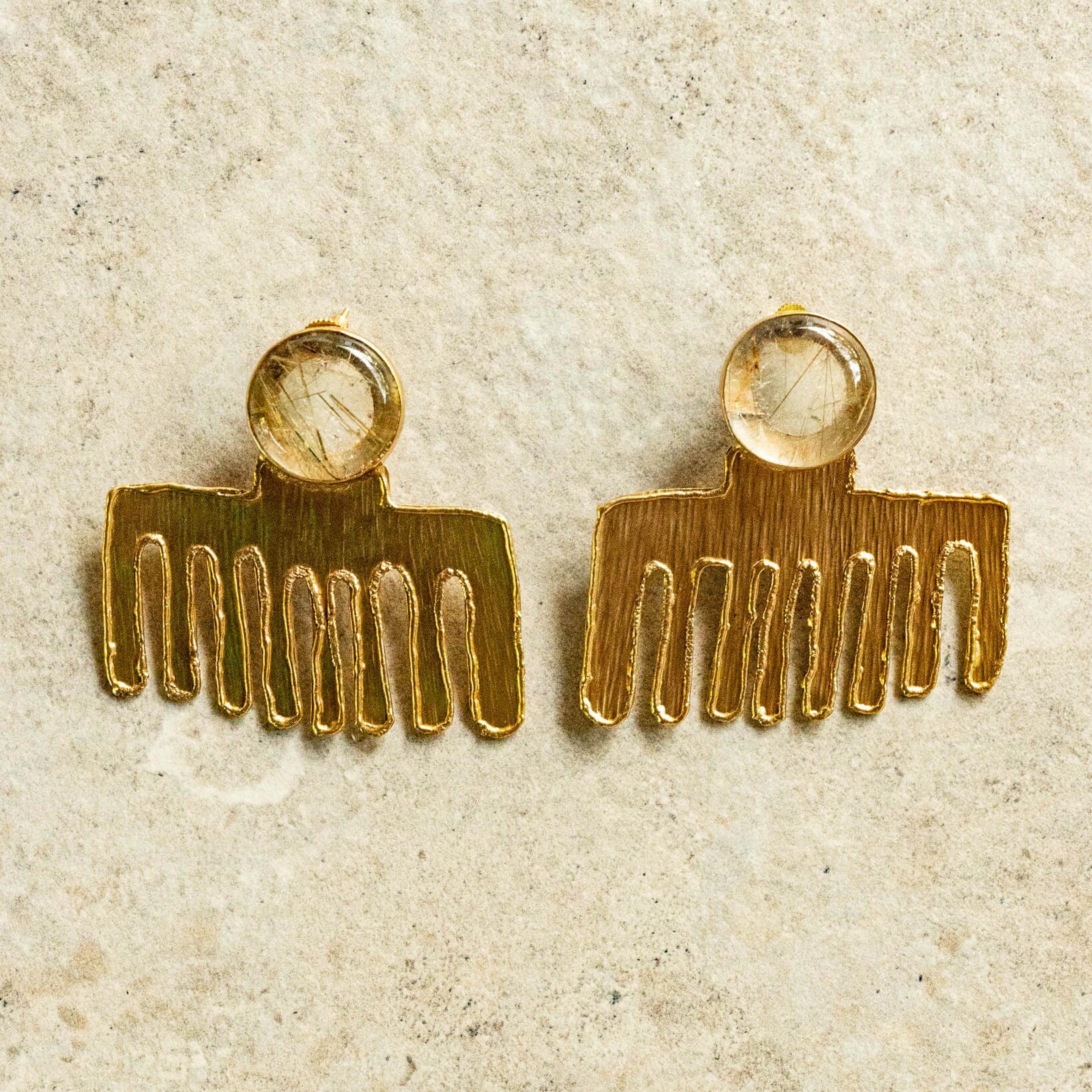Seren Earrings -  Clear Quartz