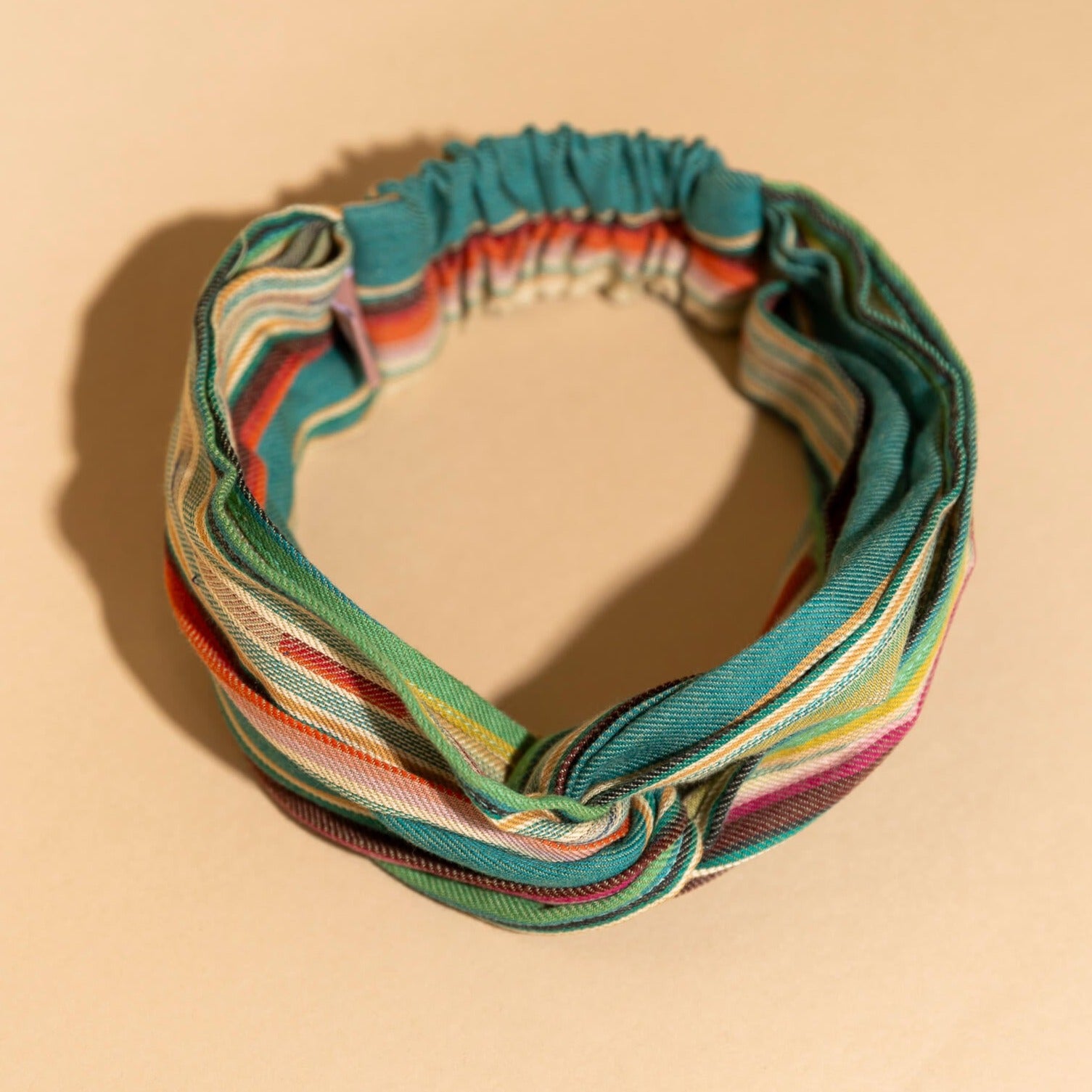 Show Thyme Stripes Woven Cotton Twisted Headband