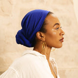 Azure Crinkle Flow Headwrap