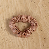 Blush Pink Skinny Satin Scrunchie