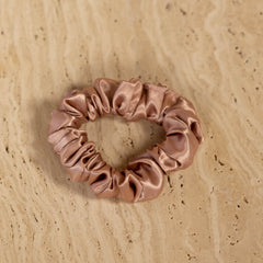 Blush Pink Skinny Satin Scrunchie