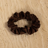 Espresso Brown Satin Skinny Scrunchie
