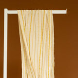 Ethiopia White & Gold Stripe Pattern Woven Cotton Headwrap