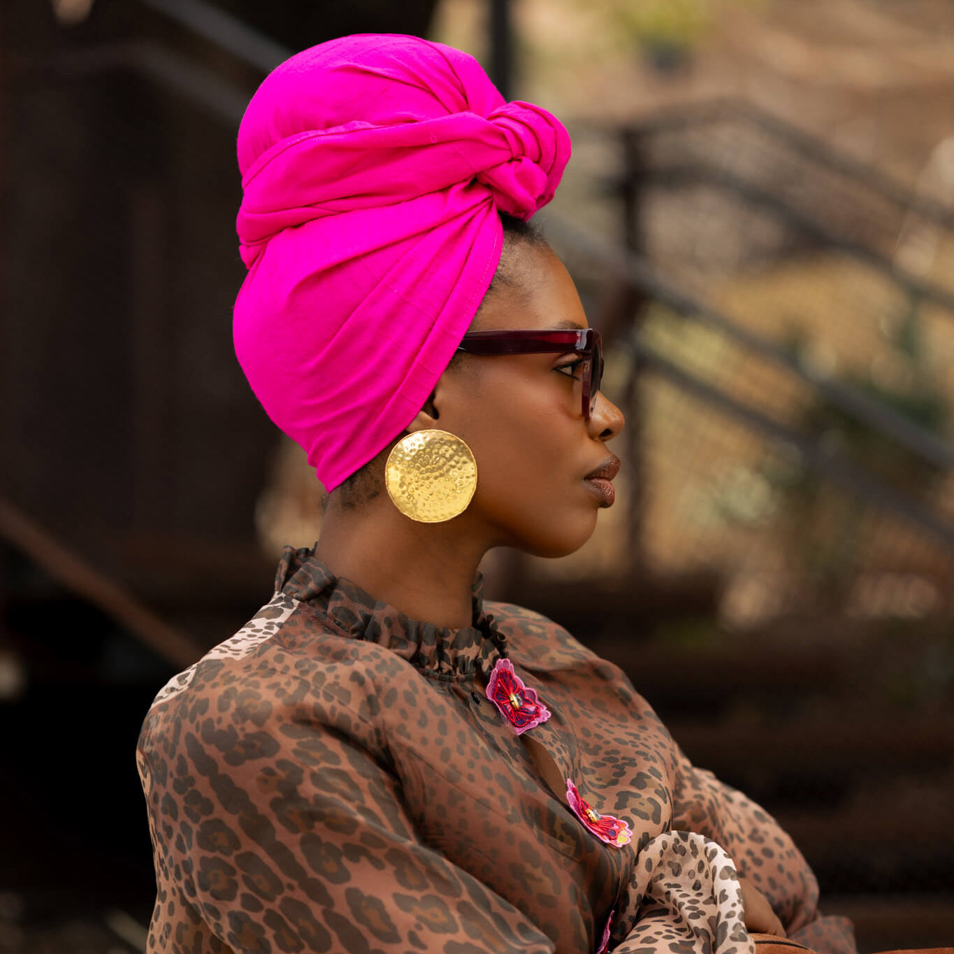 Chaka Round Earrings