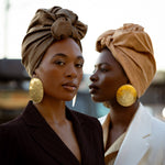 Ganache Rich Chocolate Brown Silk Evening Headwrap