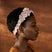Ivoire Beige Satin Crown Ruched Headband
