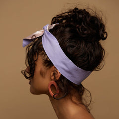 Lanmou Lavender Satin Lined Tie Headband