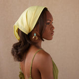 Lemon Satin Scarf