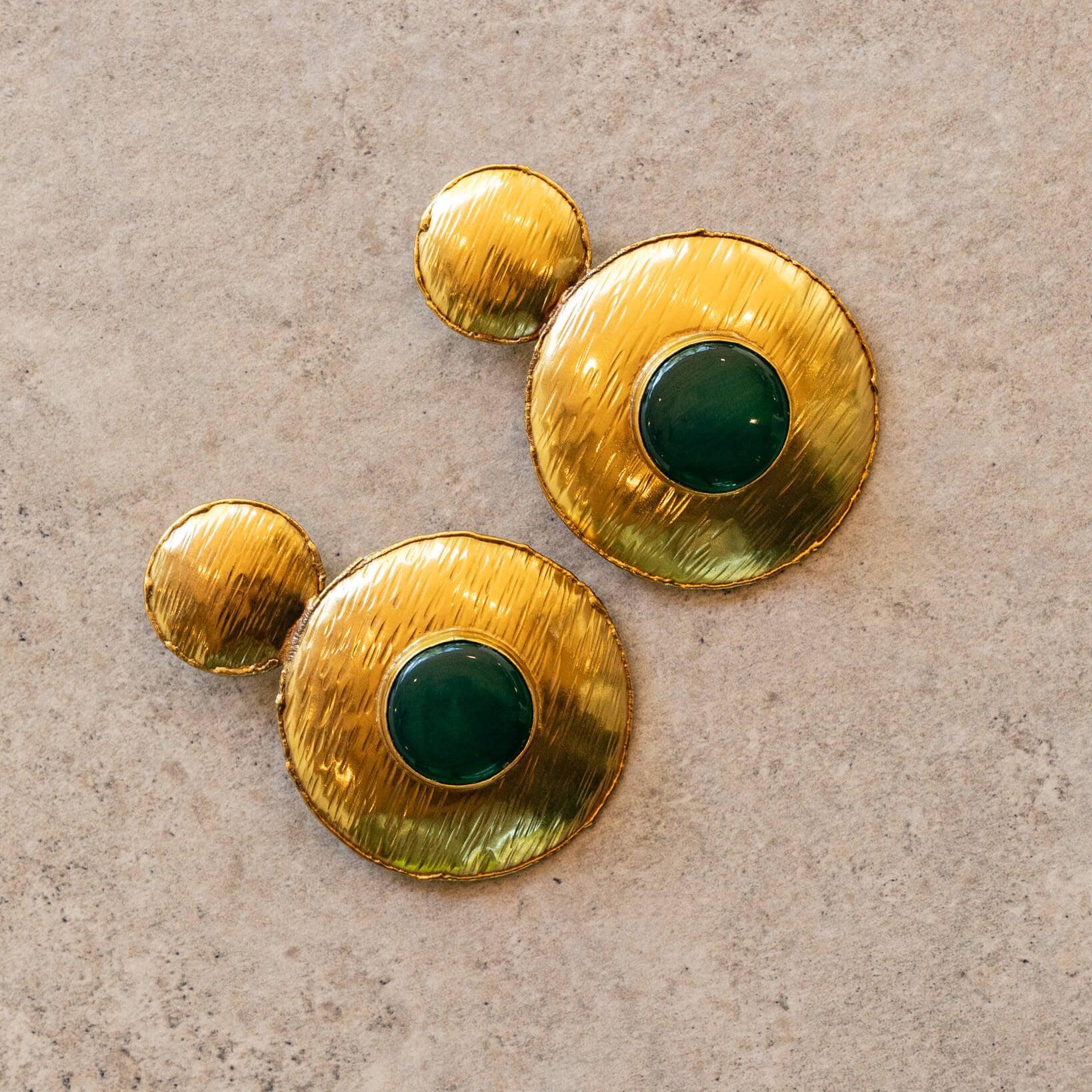 Noemi Earrings - Green Chaldcedony