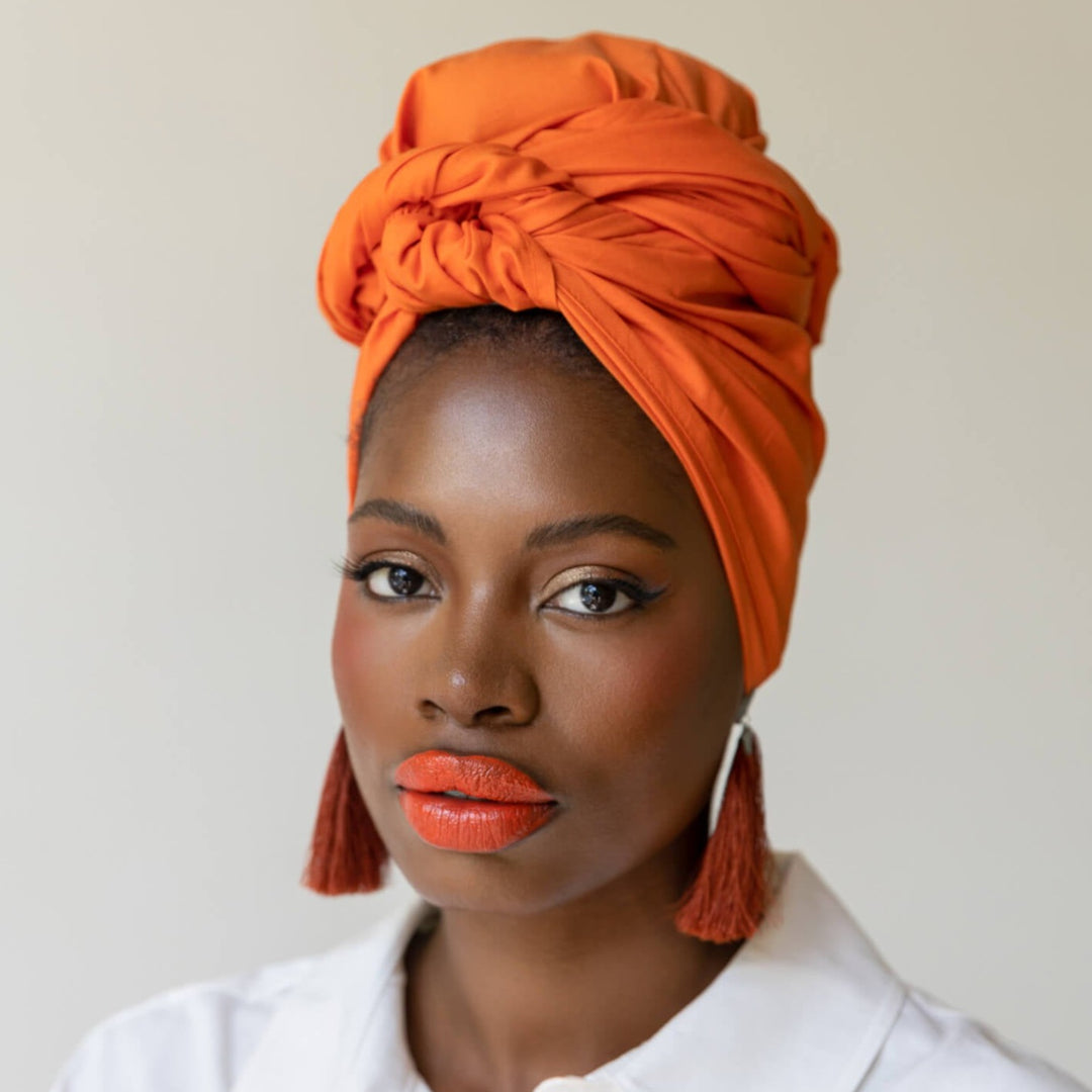 Marmalade Orange Cotton Headwrap – Fanm Djanm