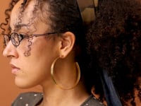 Camo Meil Camouflage & Dark Blue Denim Double-Sided Tie Headband