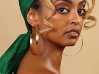 Eden Forest Green Silk WrapTie Pleaded Headband