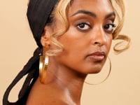 Black Silk WrapTie Pleaded Headband