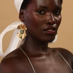 Snowflake White Silk WrapTie Pleaded Headband