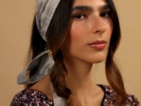 Sterling Silver Silk WrapTie Pleaded Headband